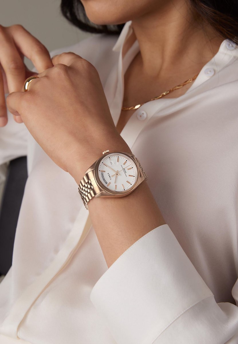 Timex Timex Legacy Kwarts Analoog Horloge Roségoudkleur Case: 100% Stainless Steel | Armband: 100% Stainless Steel 36 TW2W32100AJ, TW2W32200AJ