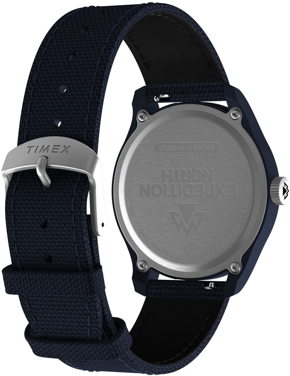 Timex Expedition Northâ® Traprock Solar Kwarts Analoog Horloge Blauw Case: 100% Recycled Material | Armband: 100% Recycled Material 40 mm TW2W71000AJ, TW2W71200AJ