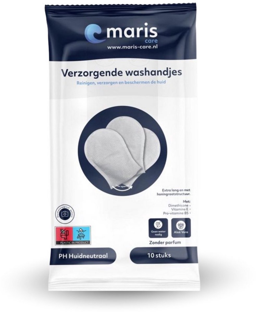Maris Care - Verzorgende Washandjes - Parfumvrij - 5 stuks
