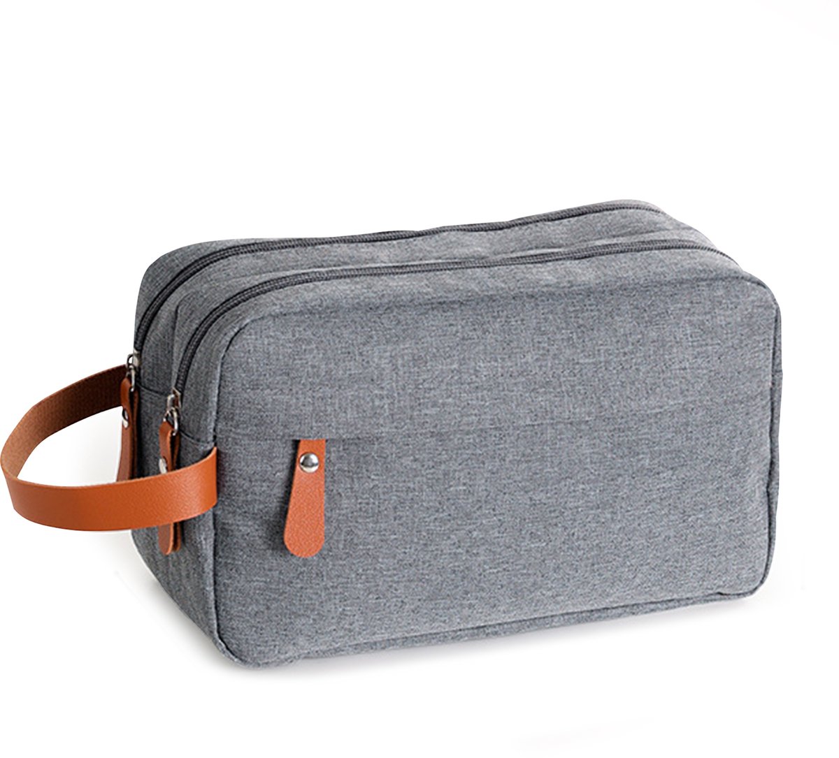 Toilettas - Travel Organizer - Geschikt voor Dames en Heren - Reis Toilettas - Compact - Premium Materiaal - Unisex - Grijs