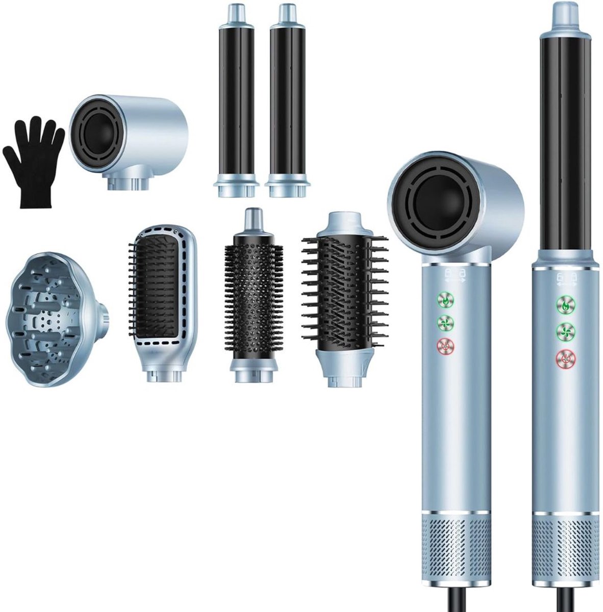 DailySupplies® Haardroger met Borstel - Fohn met Diffuser - Multistyler