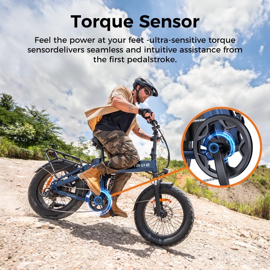 ENGWE Engine Pro 3.0 BOOST Elektrische fiets - Actieradius 130km - Verwijderbare batterij 48V15Ah - 250W Motor - Volledige vering - Shimano 7 Versnellingen - 20 Inch opvouwbare City Commuter E-Bike - Hydraulische olierem - VTT Fatbike - Zwart — afbeelding 3