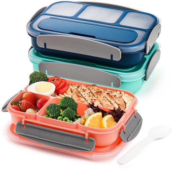 Draagbare 304 roestvrijstalen lunchbox, compartiment bento
