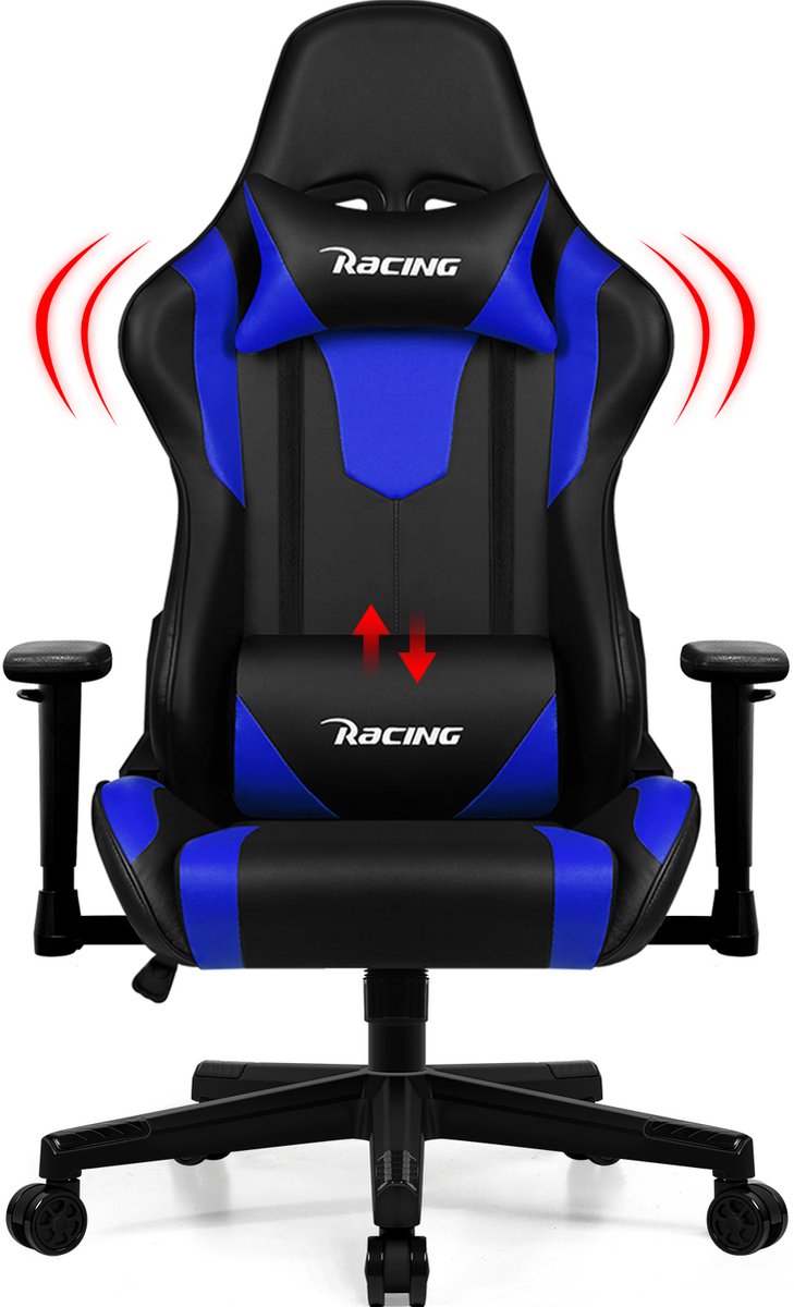 Gaming Stoel - Gaming Chair mit 90°-165° Rugleuning - Racing Style - Max Gewicht 150 kg