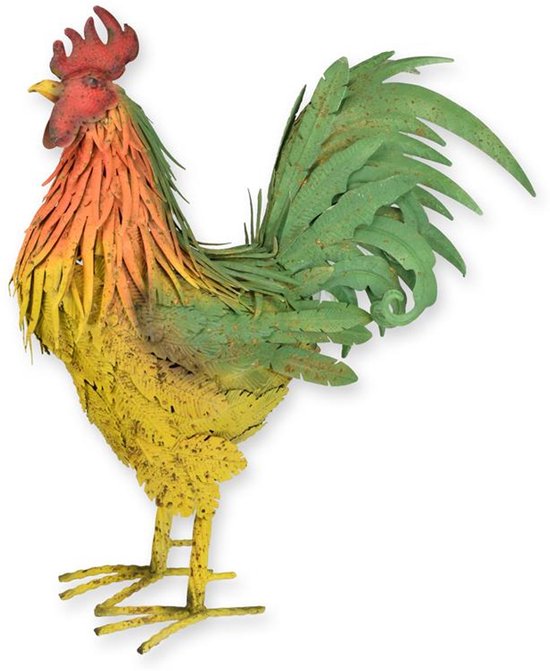 Décoration en métal - Coq - Statue - 63 cm de hauteur