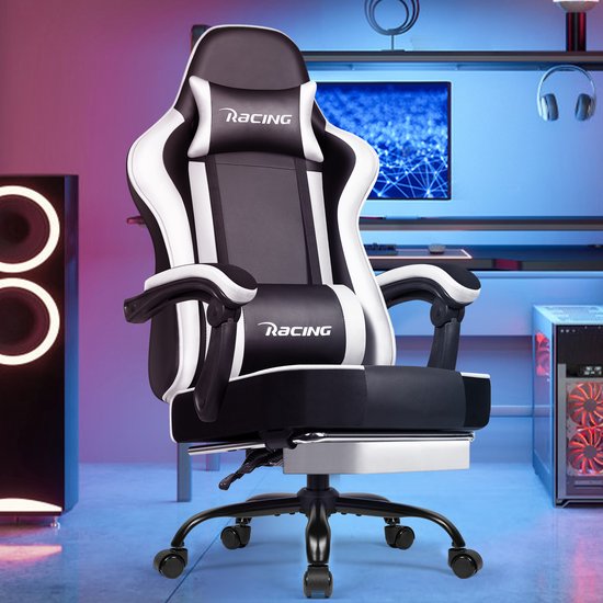 Elekiatech Gaming Stoel Model B Wit met Inklapbare - Elekiatech - €99,95