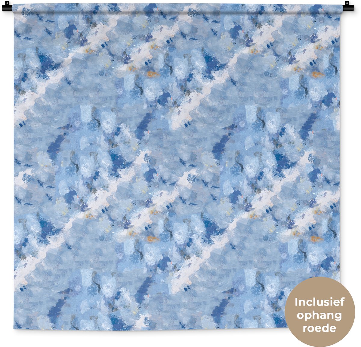 Wandkleed 120x120 cm - Wanddoek Vloeiend - Olie - Verf - Texturen - Wandtapijt - Wandkleden