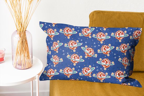 Sierkussens - Kussentjes Woonkamer - 60x40 cm - Disco - Blauw - Patroon