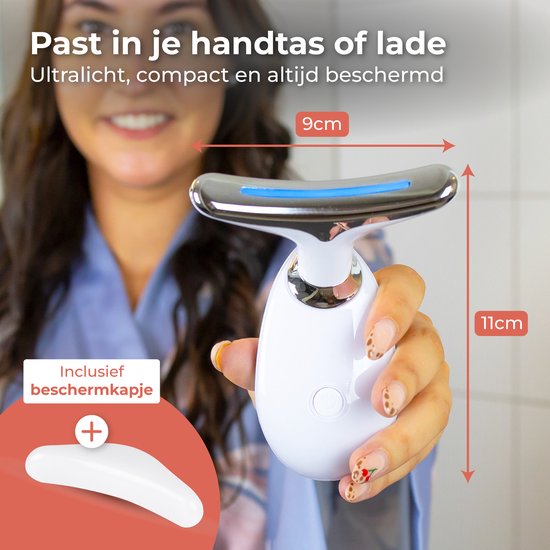Nuvance Huidverjongingsapparaat - Facelift Apparaat - Huidverzorging - USB Oplaadbaar - Gezichtsreiniger - LED Behandeling