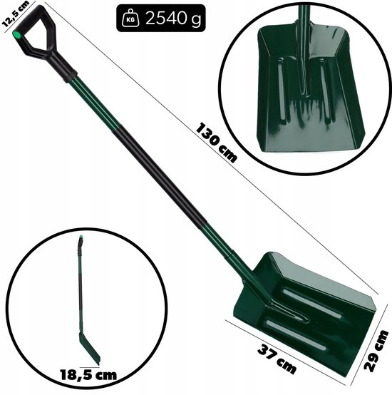 KADAX Schep, koolstofschep, schep met ergonomische steel, schep met stevige handgreep, robuuste schep voor as, kolen, koolstof, tuingereedschap, tuinspade (metalen steel) van Merkloos	 — afbeelding 4