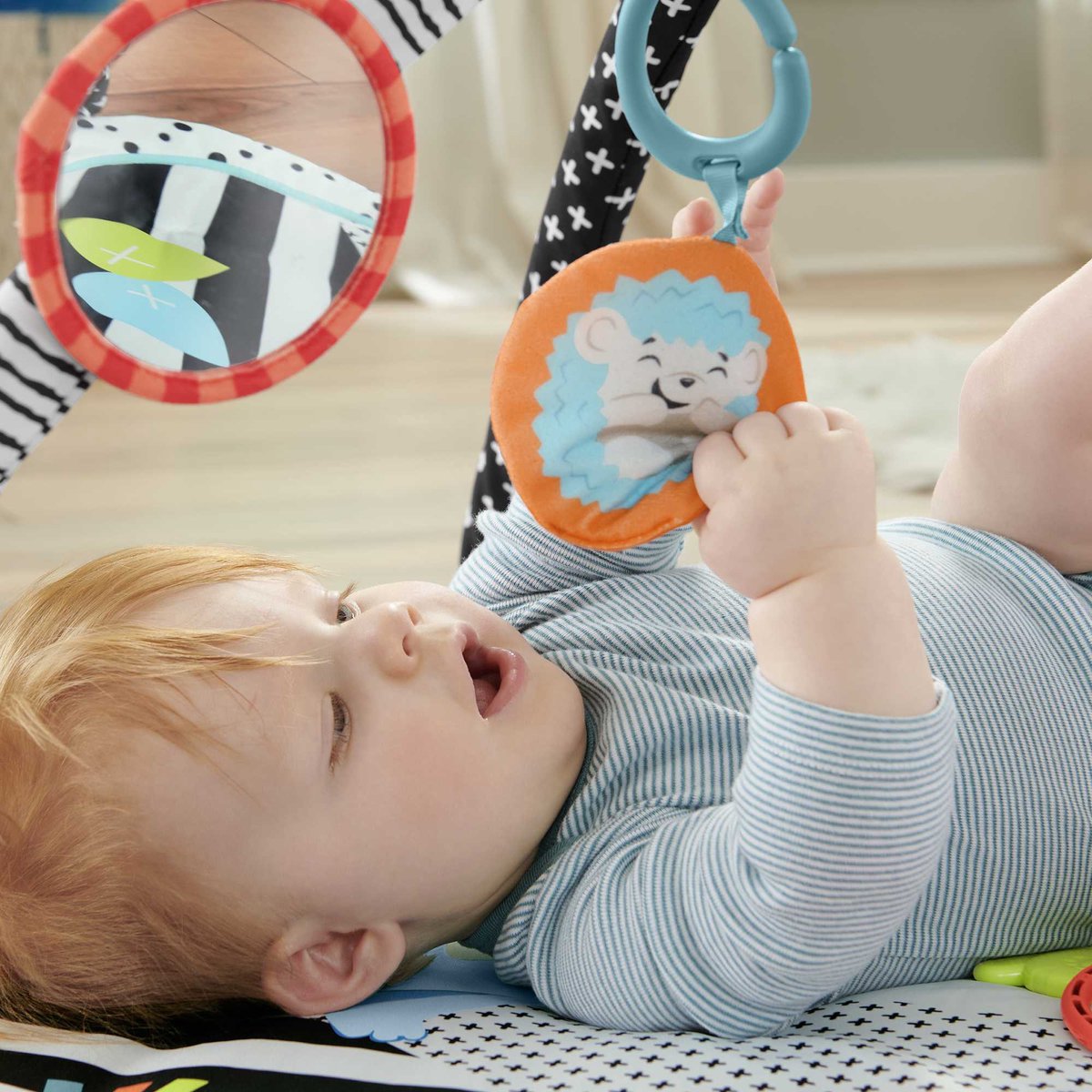Fisher-Price 3-in-1 Muziek Glow & Grow Gym, Baby Speelmat - Met Lichtjes en Sensorisch Speelgoed voor Pasgeborenen — afbeelding 10
