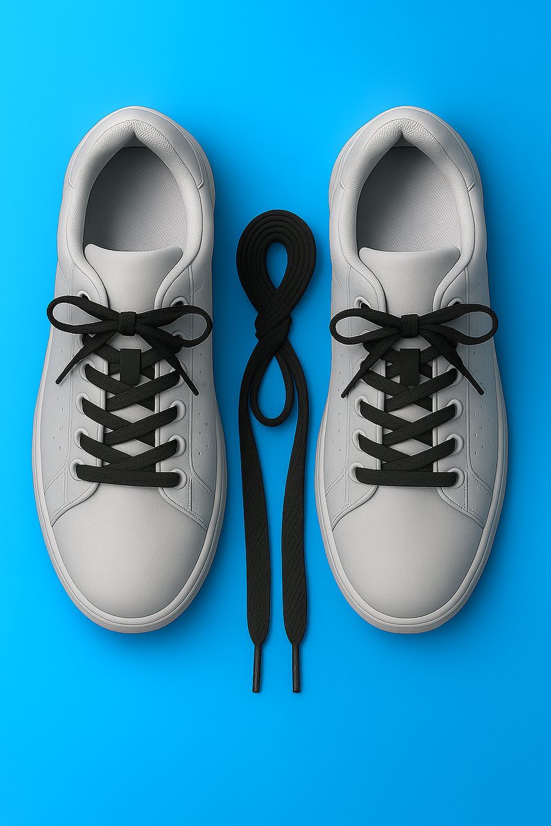 2 paar Zwarte Platte Schoenveters 90 cm – Sneakers Veters Duurzaam Stevig Tijdloos en Modern