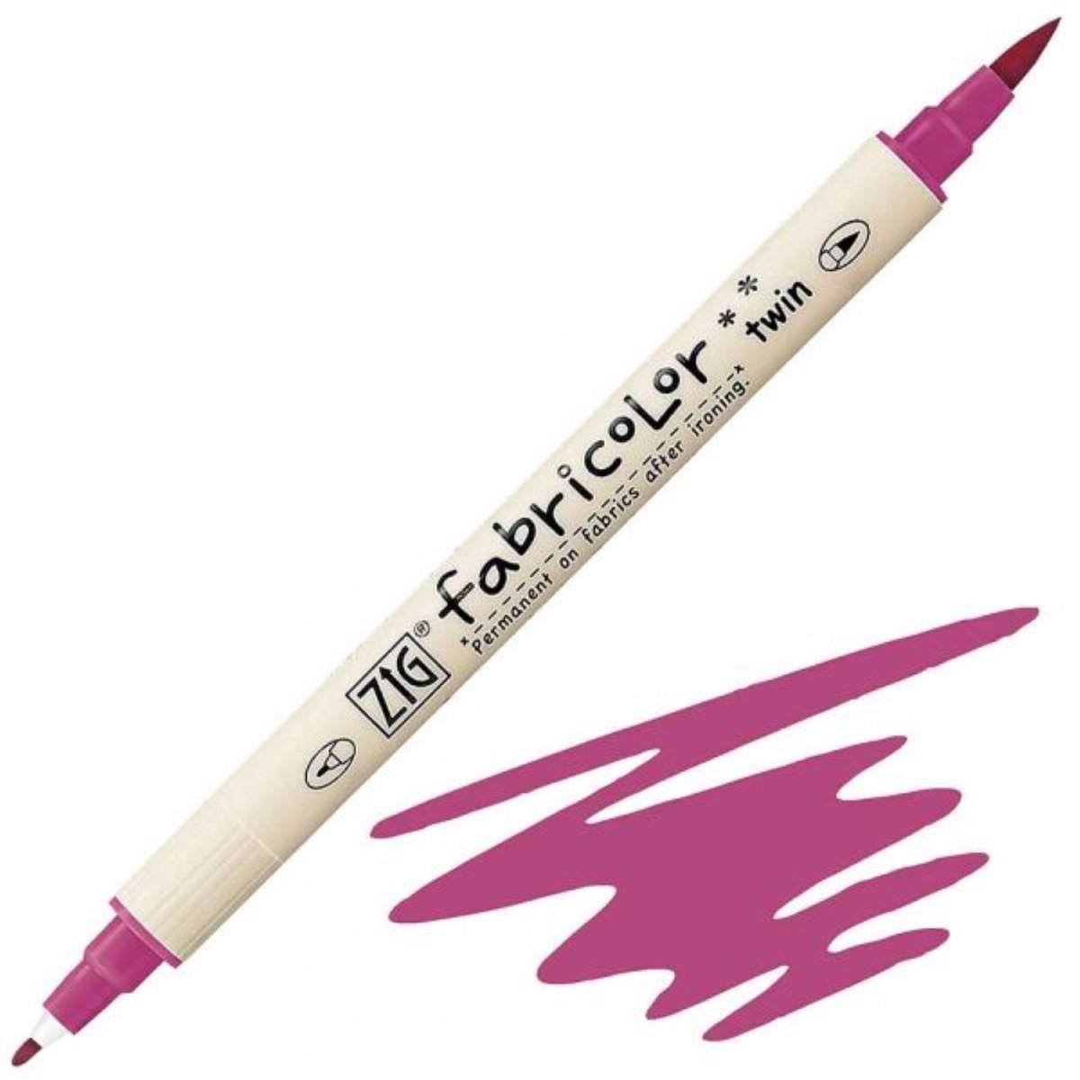 Zig - Fabricolor - Twin Tip Textielmarker - dark pink