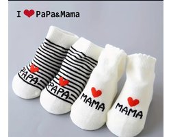 MAM Sokjes i love papa en mama, Papa en Mama sokjes, Baby sokjes, Sokjes, Babyshower, Vaderdag, Moederdag, Cadeau