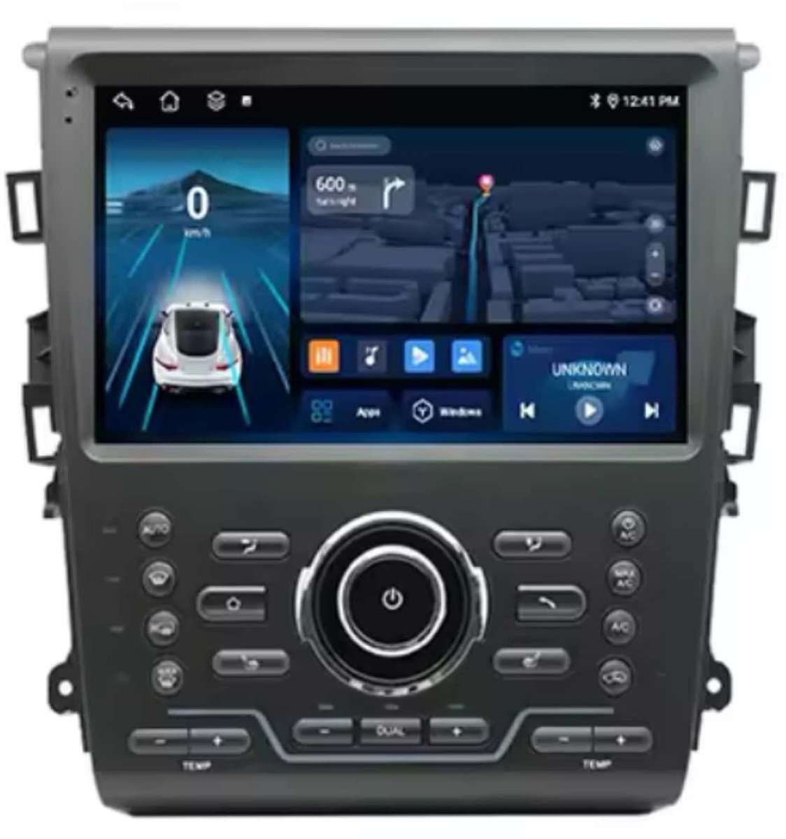 Navigatiesysteem auto met scherm - autoradio geschikt voor CarPlay en Android auto - bluetooth radio - geschikt voor Ford Mondeo 2013-2017
