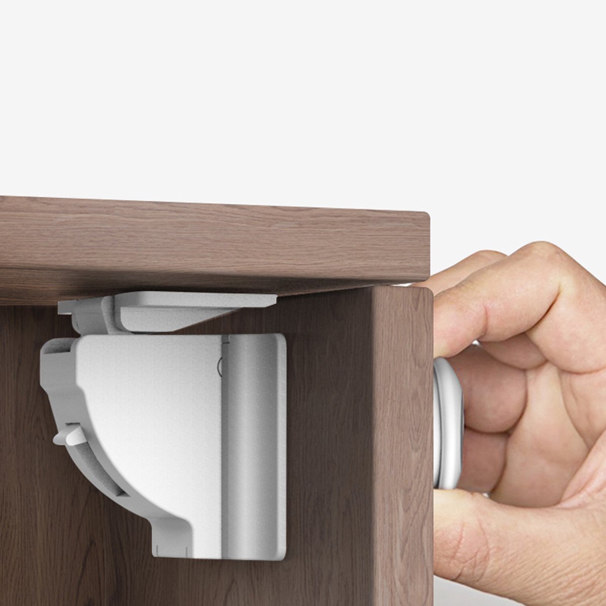Jippie's magneetslot 4+1 - 4 stuks + 1 magneetsleutel - kinderslot baby - Geen schroeven nodig - Kinderbeveiliging - Kastbeveiliging voor kinderen - Veiligheidsslot - Kastvergrendeling