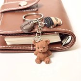Luxe Bag Charms - Tashanger - Sleutelhanger – Beertje - Coffee - Koffie boon - Bruin
