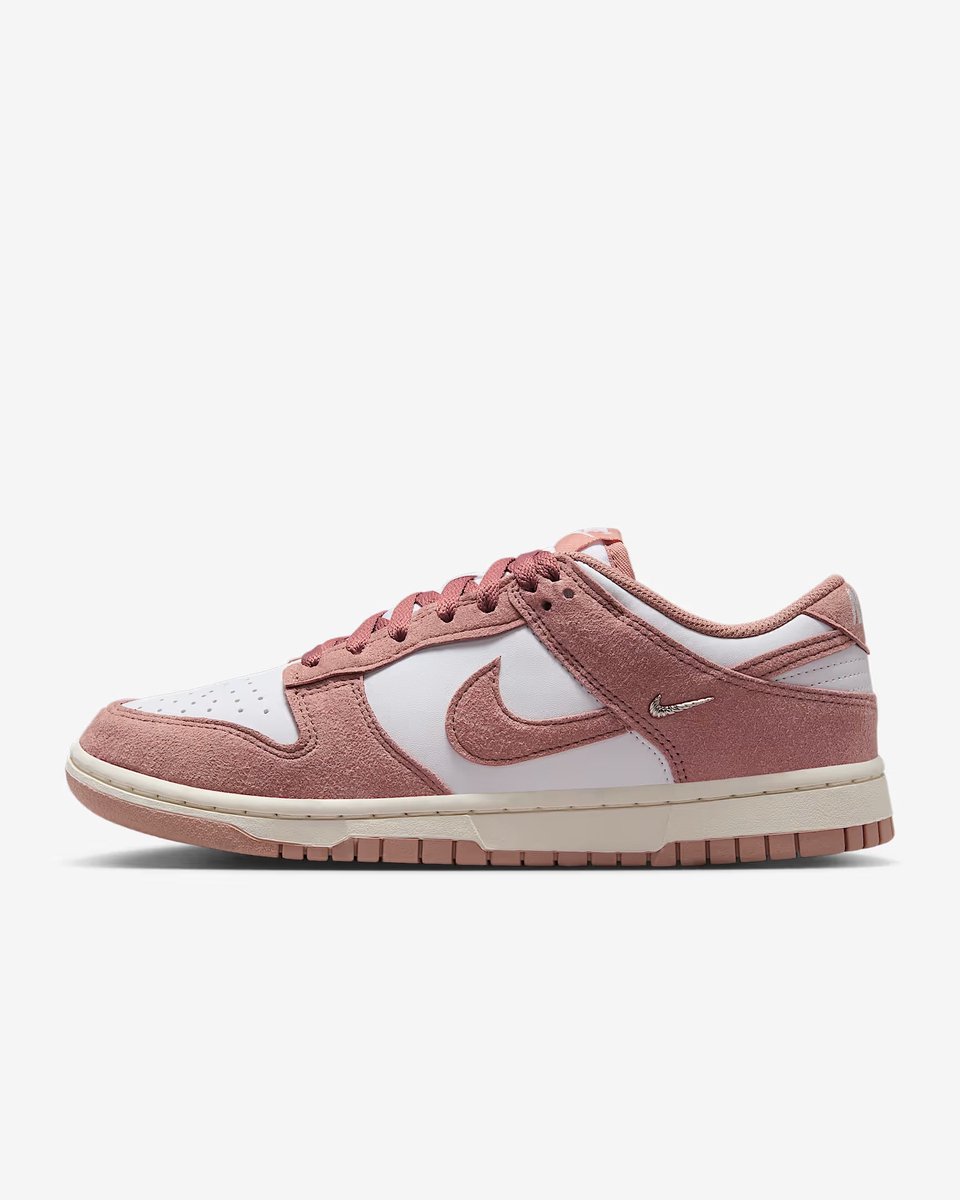 Nike Dunk Low Sneakers Dames Rose Whisper Mini Swoosh Roze