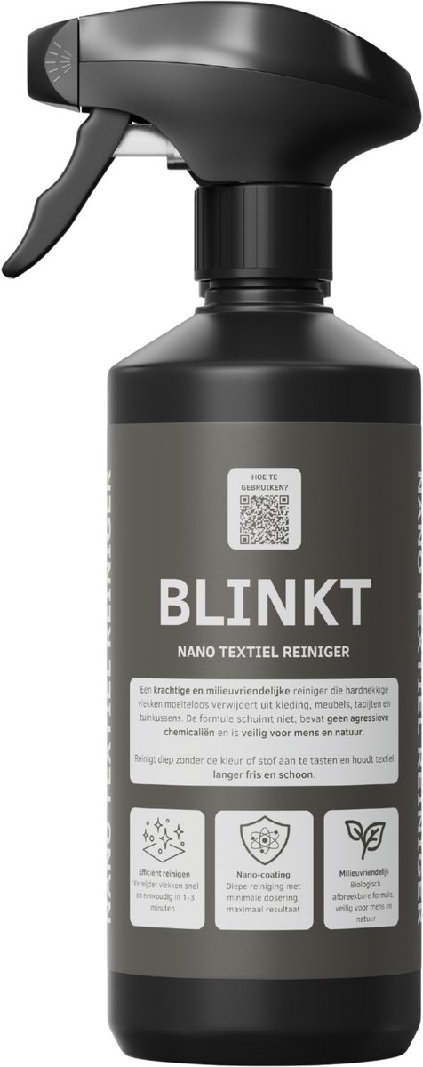 Vlekkenreiniger met Nano Coating - Textielreiniger voor Bank, Tapijt & Autobekleding - 500 ml - BLINKT