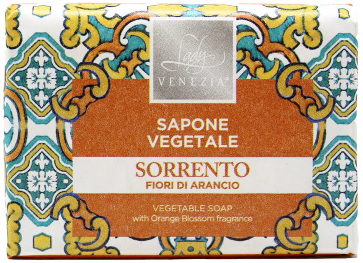 Lady Venezia Ceramiche Luxe Zeepblokje Sorrento met sinaasappelbloesem 100 gr