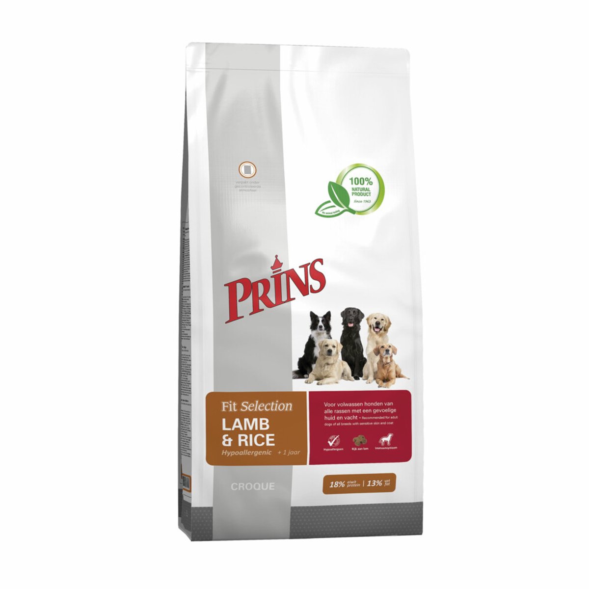Prins - Fit Selection - Lam & Rijst - Hondenvoer - 2 x 2kg