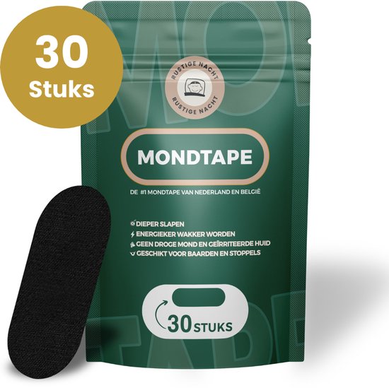 Rustige Nacht® Mondtape PRO - Anti Snurk Mond Tape - 30 Stuks - Extra Plakkend - Geen Huidirritatie - Mouth Tape - Myotape