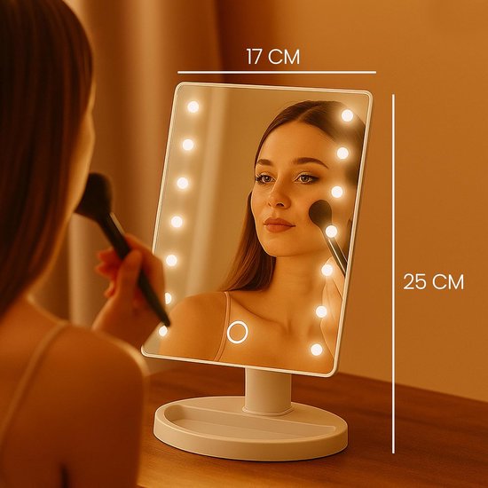 Miroir Cosmétique Pour Pare-soleil Voiture - Avec 2 Pinces Métal, Verre Haute Résolution, Léger Et Pratique
