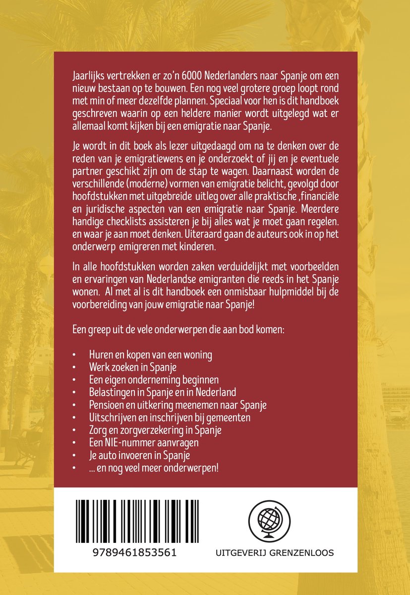 Succesvol emigreren naar Spanje - back cover