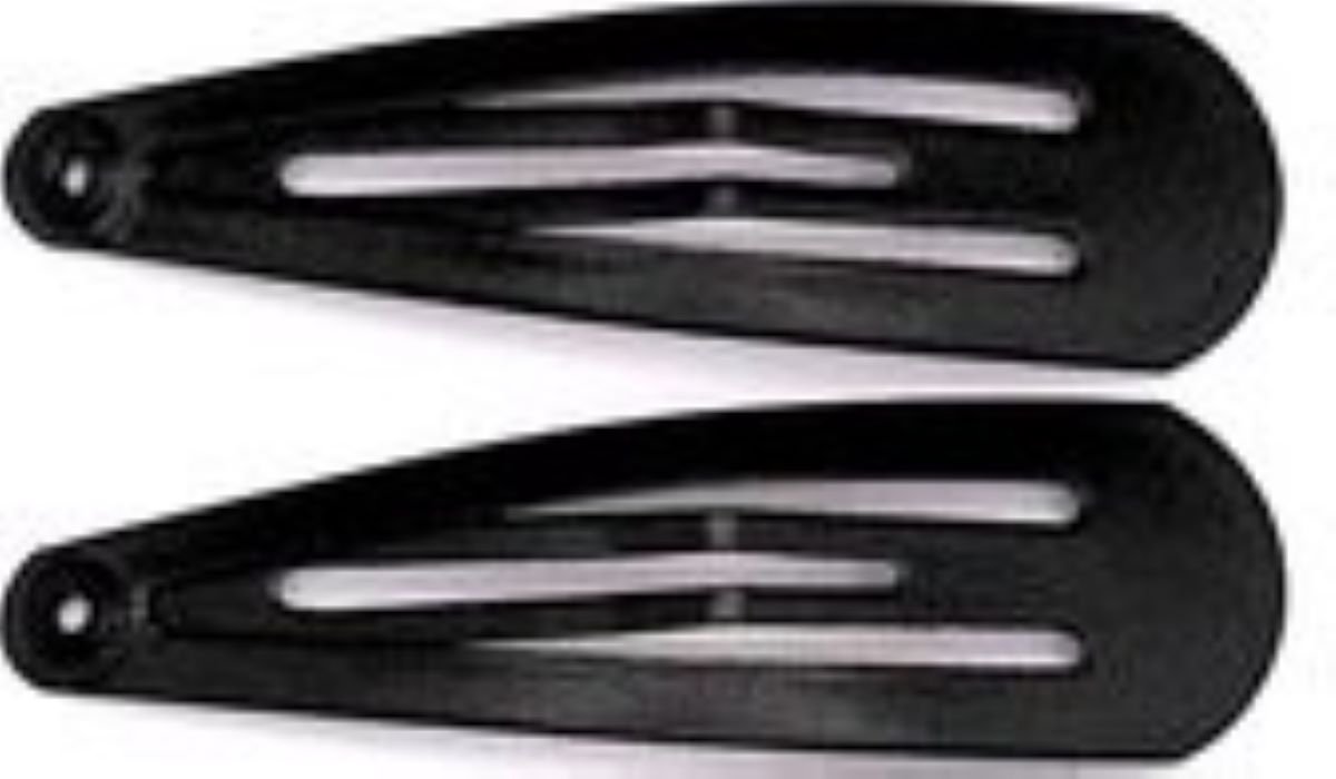 Zenner click-clack hair clips - clip & create - 2 clicclacs haarspeldjes - klik klak haarclips - large zwart - 7cm - haarspelden - nickelvrij