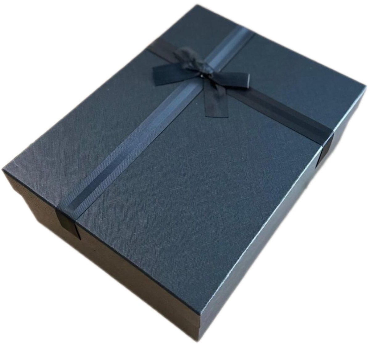 Luxe Doos met deksel - S: 24.5*17*6.5cm - Zwart - Cadeaudoos - Geschenkdoos met Lintje