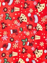 Giftwrappies Furoshiki - tissu d'emballage – Noël – rouge Ambiance de Noël - emballage cadeau réutilisable - 70x70 cm - durable - alternative au papier cadeau