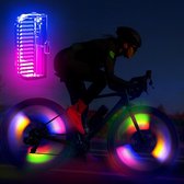 Sounix Éclairage de rayon de vélo - Feu arrière - LED - Lampe de vélo rechargeable USB - Éclairage de rayon avec capteur de mouvement - 1 pièce