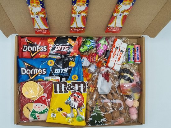RituwelGift Sinterklaas Paquet – Boîte à Snoep – Boîte aux lettres – Boîte aux lettres – Cadeau chocolat – Cadeau de Noël – Paquet de Noël – Nourriture