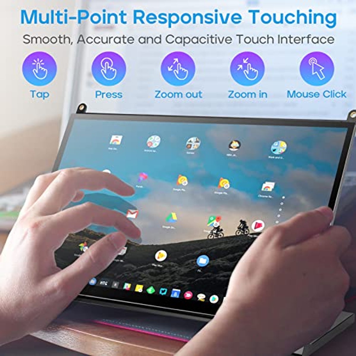 Draagbaar 7 inch Touchscreen Monitor met HDMI en USB voor Raspberry Pi