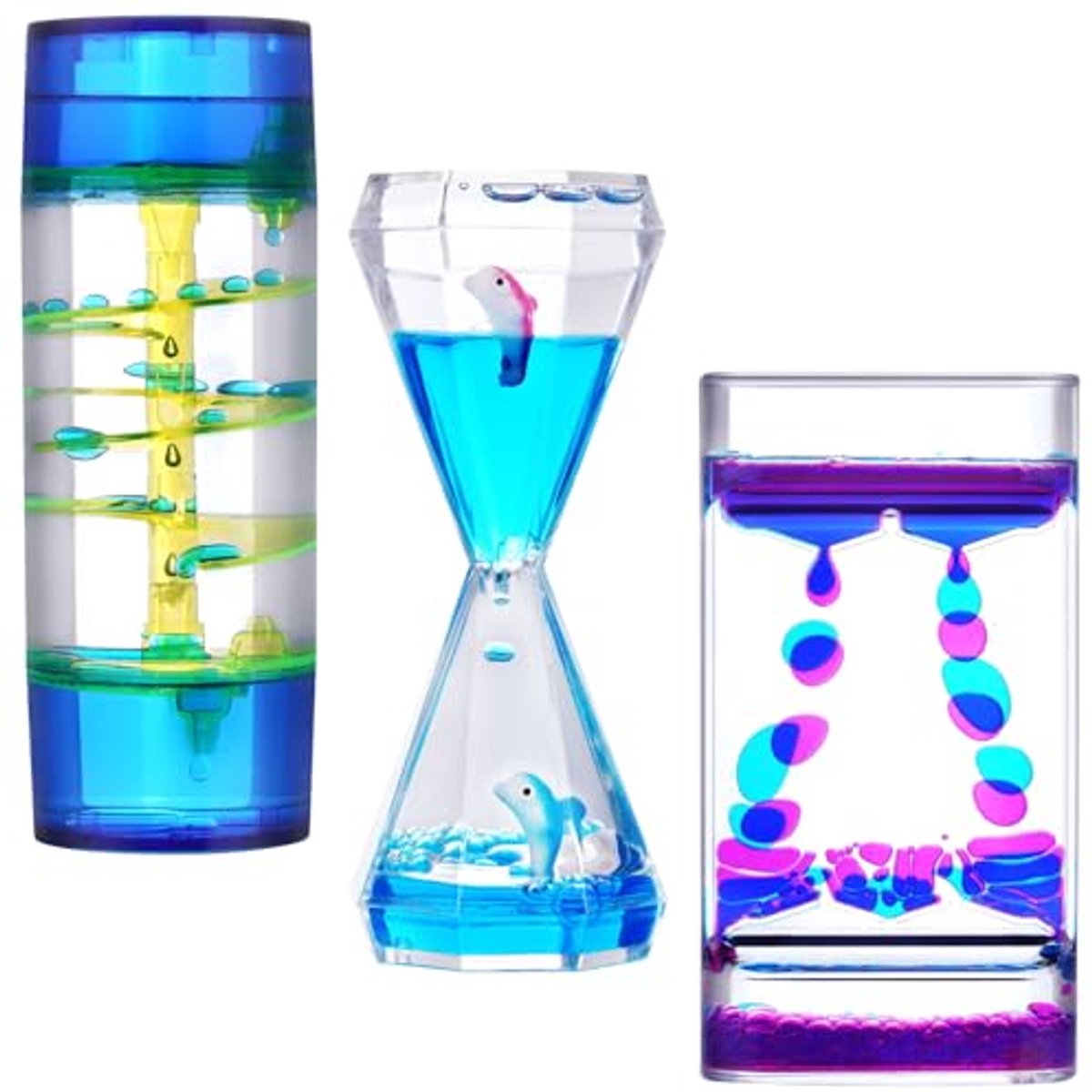 Sensory Liquid Timer - Ontspannende Bubbler voor Stressverlichting en Tijdwaarneming