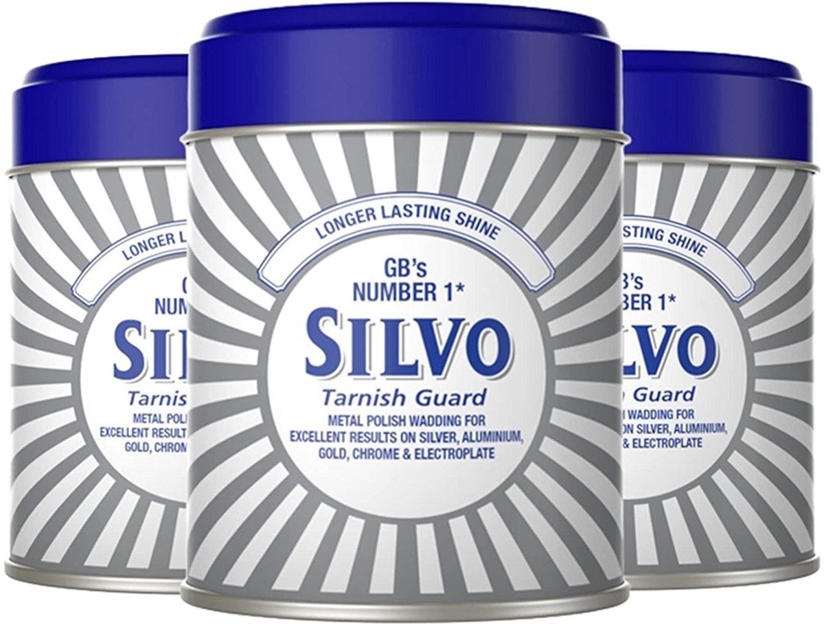 Silvo - Poetswatten - Poetsmiddel - voor Zilver - 3 x 75g - voordeelverpakking