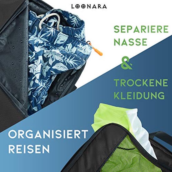 Packing Cubes met compressie voor koffer en rugzak incl. draagzak, zwart — afbeelding 3