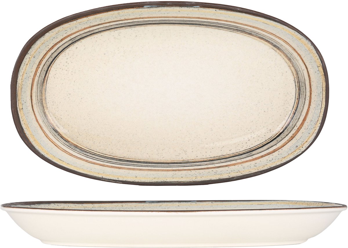 Bonna Serveerschaal - Cortado - Porselein - 34x19 cm - set van 2