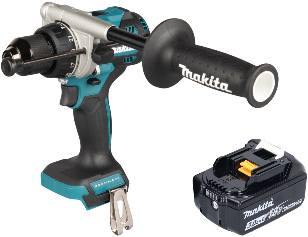 Makita DHP 492 F1 accu klopboormachine 18 V 141 Nm borstelloos + 1x accu 3,0 Ah - zonder oplader