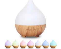 Aromadiffuser, 100 ml, ultrasone luchtbevochtiger, aromatherapie, oliediffuser, diffuser voor etherische oliën met 7-kleurig ledlicht en automatische uitschakelfunctie