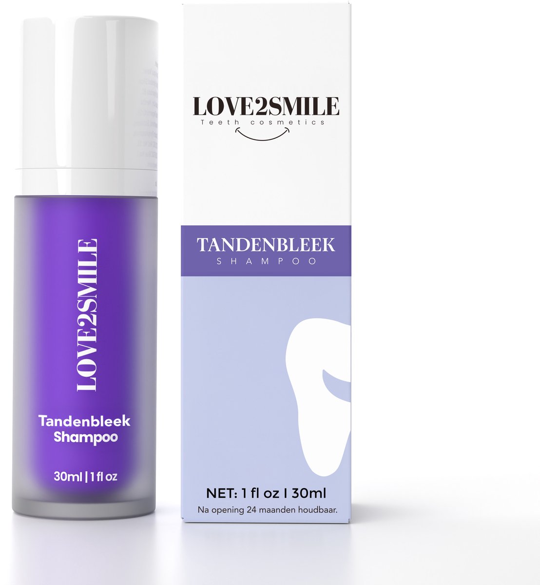 Love2smile - Teeth Whitening Shampoo - De Natuurlijke tandenbleker van Nederland & België - Goedgekeurde Tandpasta - Teeth Whitening - Wittere Tanden - Zonder Peroxide