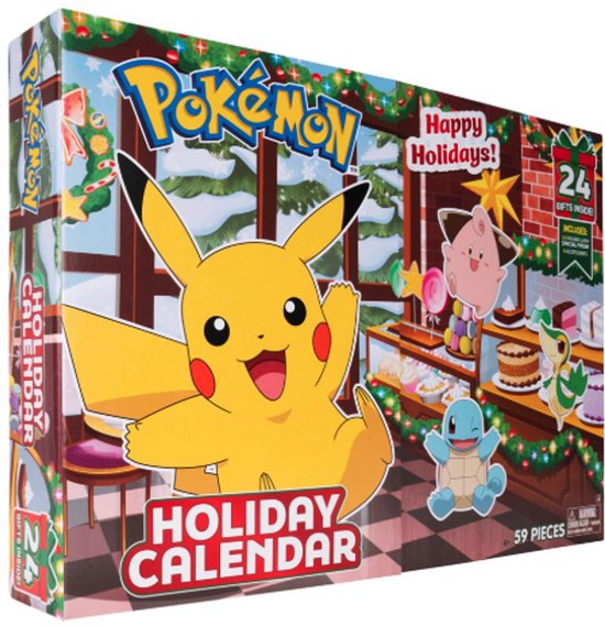 Pokémon Advent Kalender - Adventskalender 2025 - 16 Figuren en 8 Accessoires - Adventkalender Volwassenen en Kinderen - Adventskalenders - Aftelkalender - Geschenkdoos - Geschenkset - Giftset Kind - Dames - Vrouw - Man - Jongens - Pikachu Speelgoed