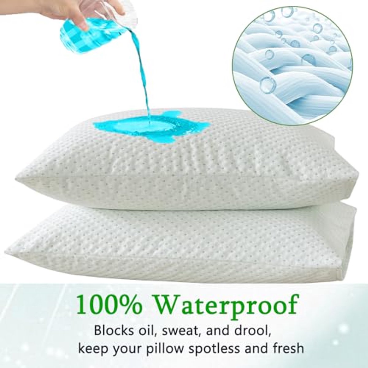 Waterdichte Kussenbeschermer 60x60cm Set van 2 - Ademend en Anti-Allergisch - Envelopsluiting