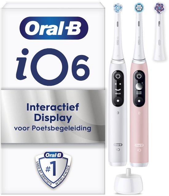 Oral-B iO 6 Elektrische Tandenborstel Wit en Roze - Oral-B - €214,99