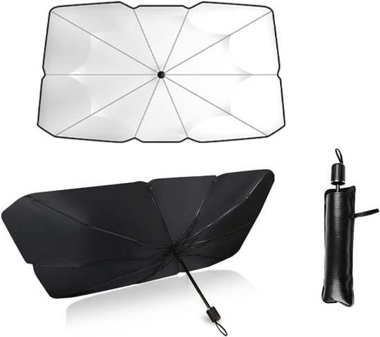 Zonnescherm voor Autovoorruit Binnenkant - Autoparasol voor Voorruit - Voor Auto's 145 x 79 cm - UV-Bescherming - Geschikt voor de Meeste Auto's en SUV's