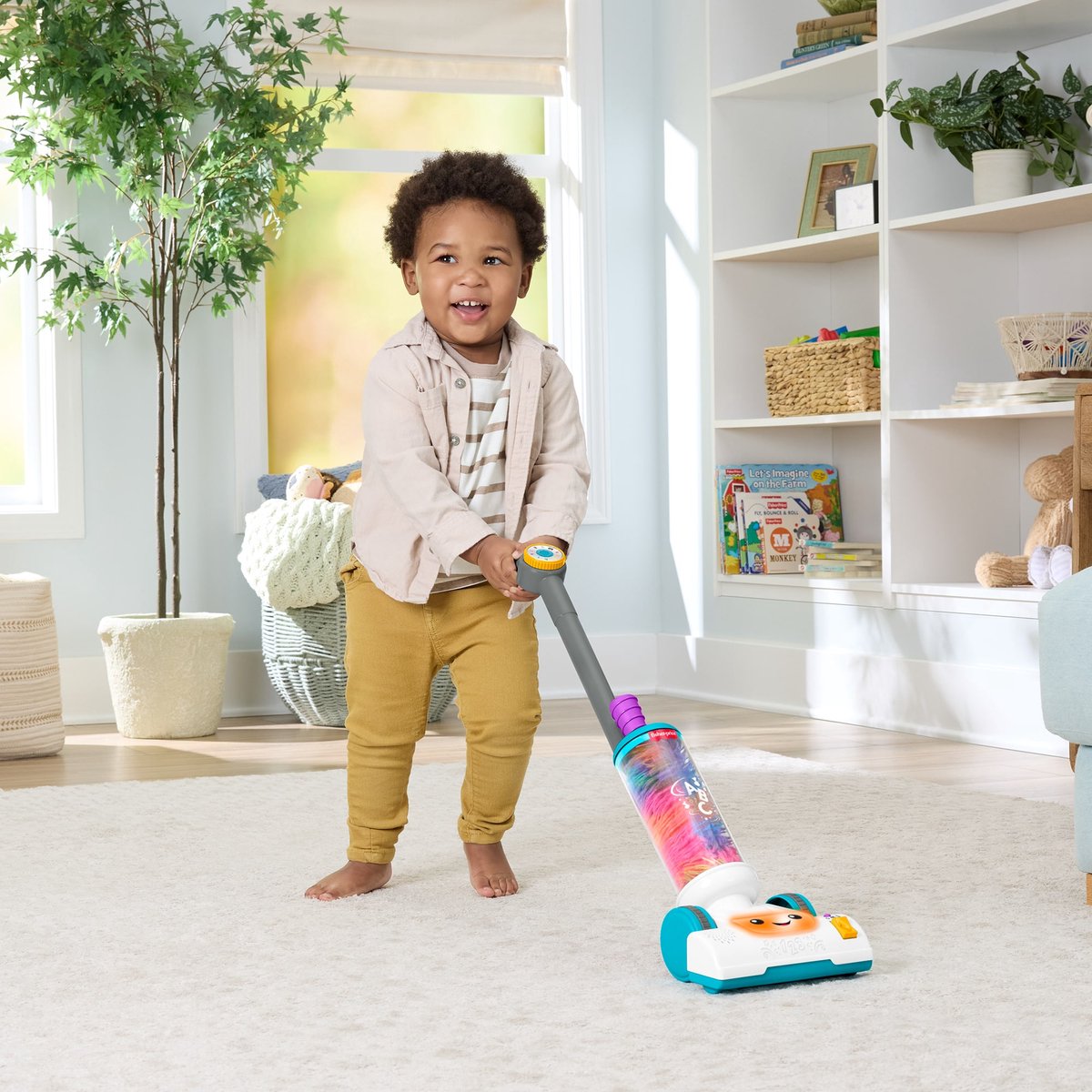 Fisher-Price Leerplezier 2-in-1 Stofzuiger met Stoffer en Lichtjes en Muziek — afbeelding 6