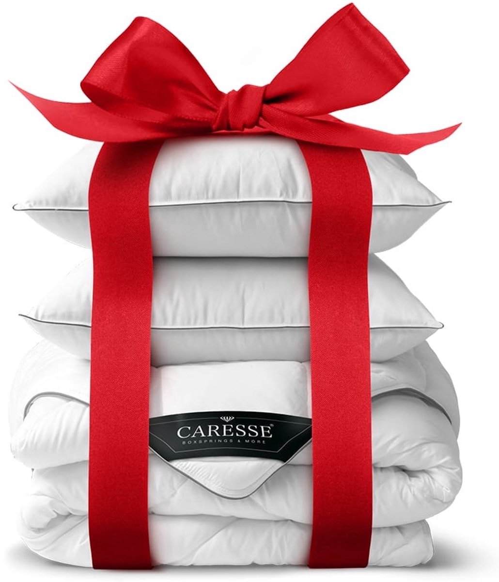Caresse Combi Pakket – Dekbed 240x220 + 2 Hoofdkussens | Zomerdekbed | Duurzaam & Ademend | GRS Gecertificeerd