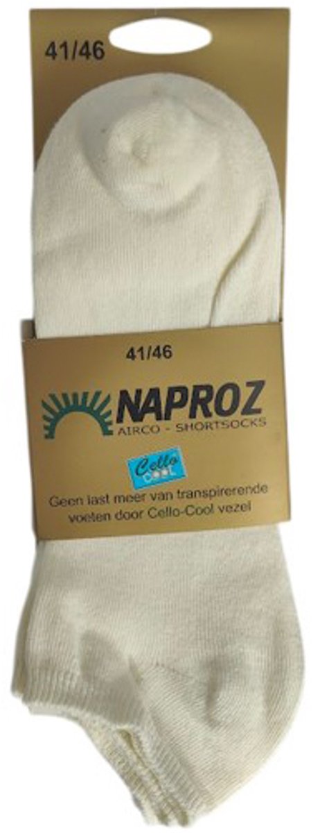 Naproz - Airco Shortsock - Voordeelset 3 paar - Off White - maat 41-46