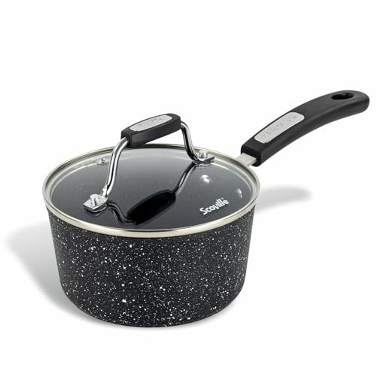 16 cm Antiaanbak Steelpan met Deksel - Perfect voor Iedere Kookplaat