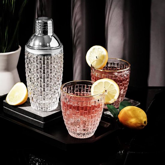 Cocktailshaker 3 delen - RVS met zeef - 700 ml